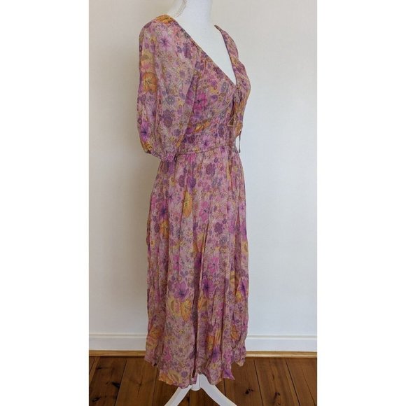 Spell Hibiscus Lane Midi Dress Musk Pink BNWT - Picture 5 of 7